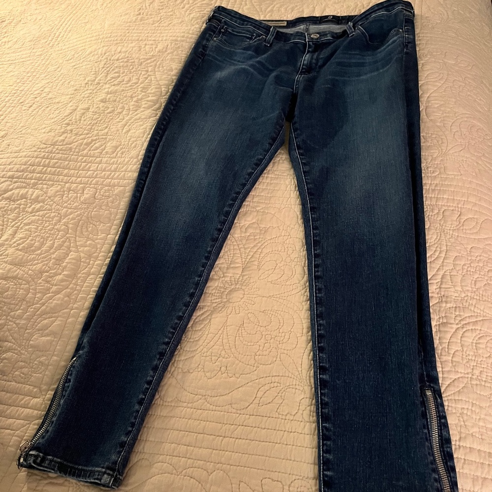 AG jeans, ankle zipper, size 32R